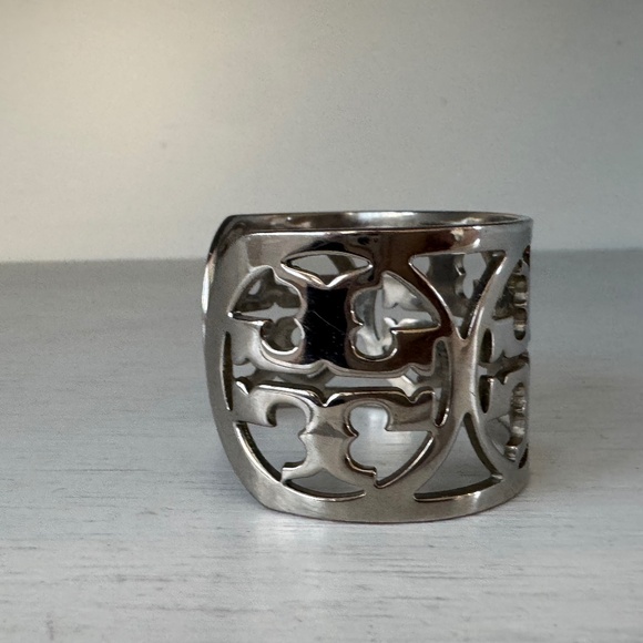 Tory Burch Silver Miller T Logo Cuff Bracelet C - Picture 5 of 6